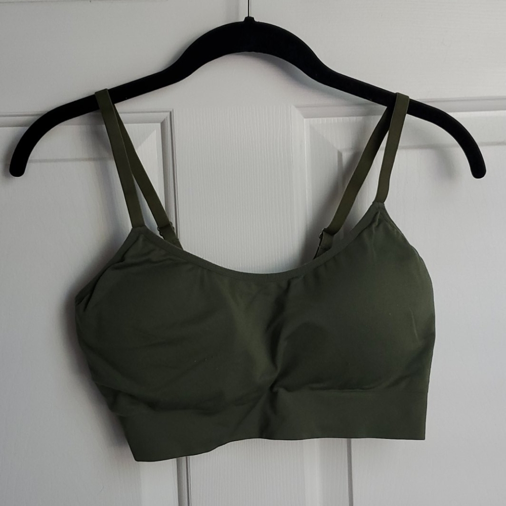 Dark Green Paded Bralette